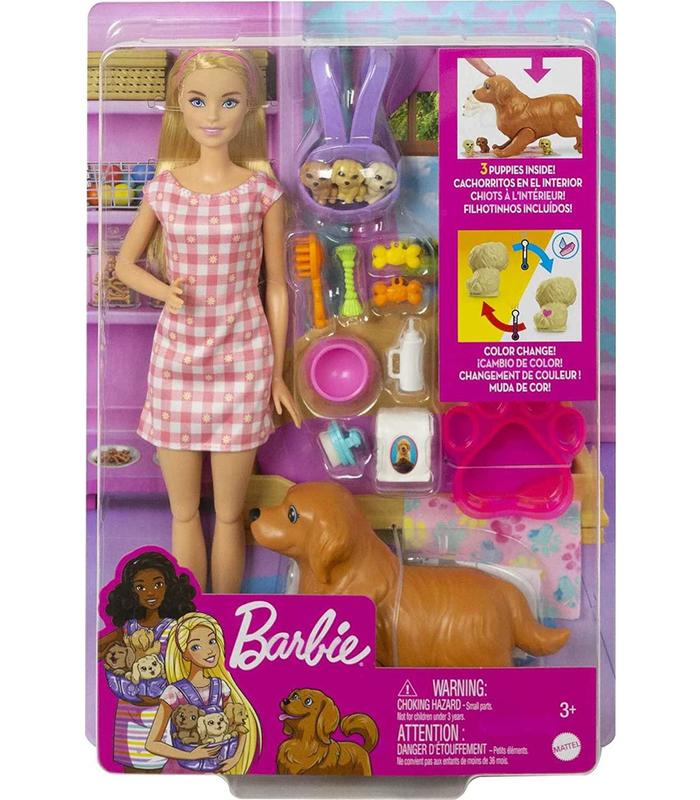 barbie-perritos-recien-nacidos-rubia