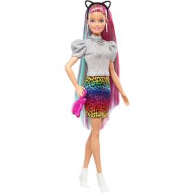 Barbie Pelo Arcoiris Guepardo Rubia