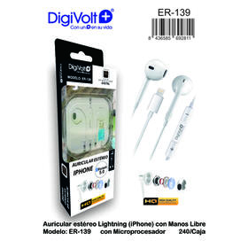 Auricular con Cable Bluetooth Lightning ER-139