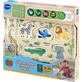 Puzzle De Madera, Animales De La Selva