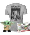 Funko Pop & Tee: Mando- Grogu W/cookie- S