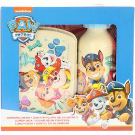 Cantimplora Aluminio 500ml + Sandwichera Paw Patrol
