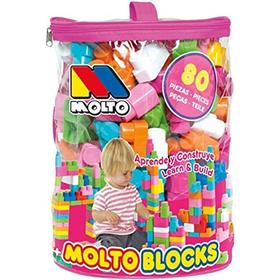 Bolsa Rosa Blocks 80 Piezas Molto