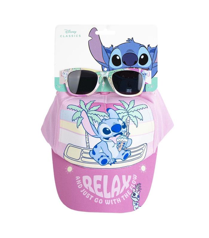 gorra-set-gafas-de-sol-stitch-rosa