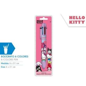 Boligrafo 6 Colores Hello Kitty & Friend