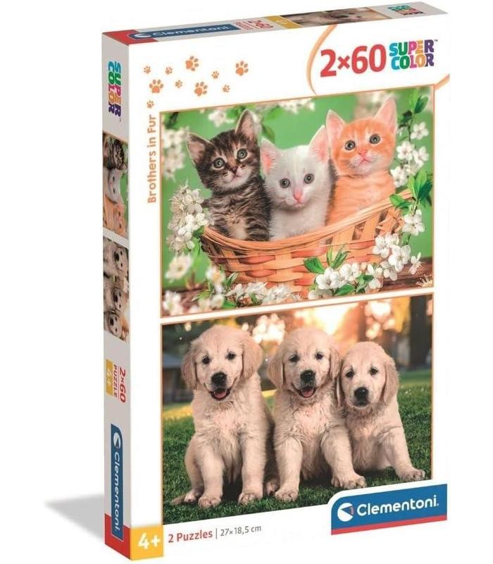 puzzle-2x60-piezas-brothers-in-fur