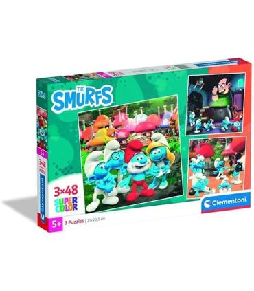 puzzle-3x48-smurfs-pitufos