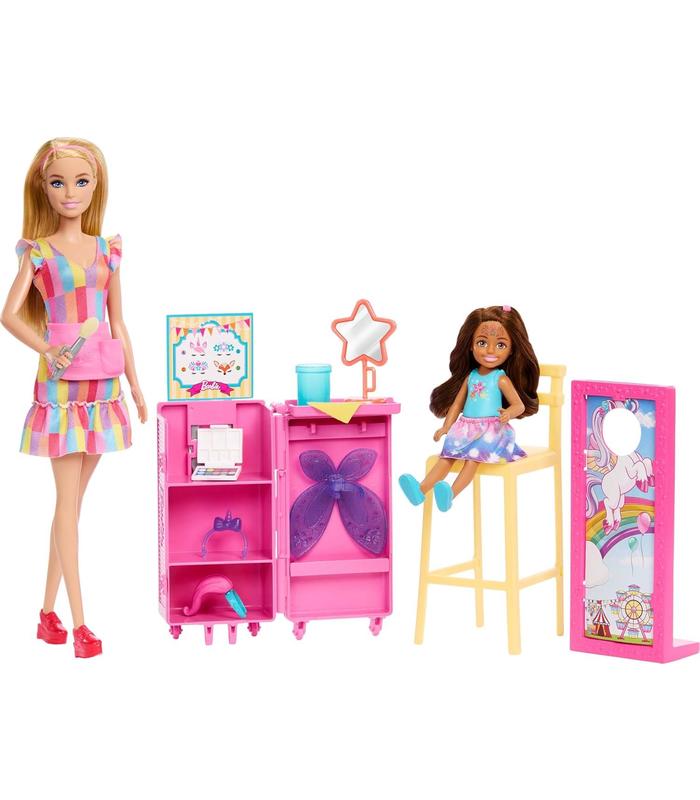 barbie-y-chelsea-en-la-feria-puesto-de-pintura-facial