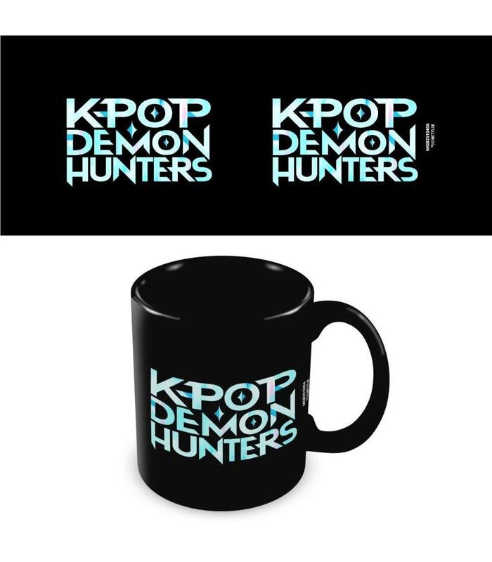 kpop-demon-hunters-taza-ceramica-negra-logo-325ml